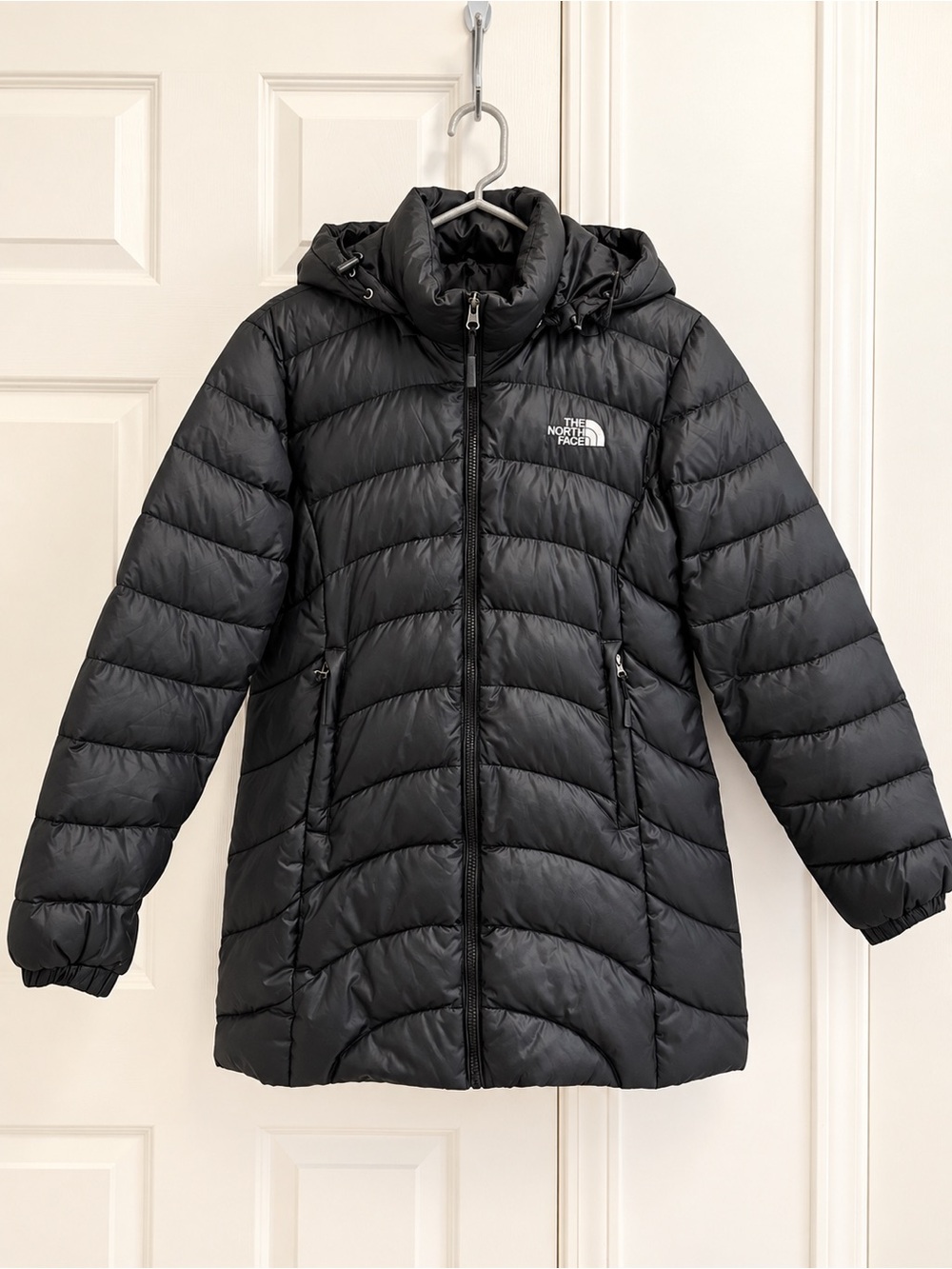 The North Face Black Quilted Hooded Puffer Coat